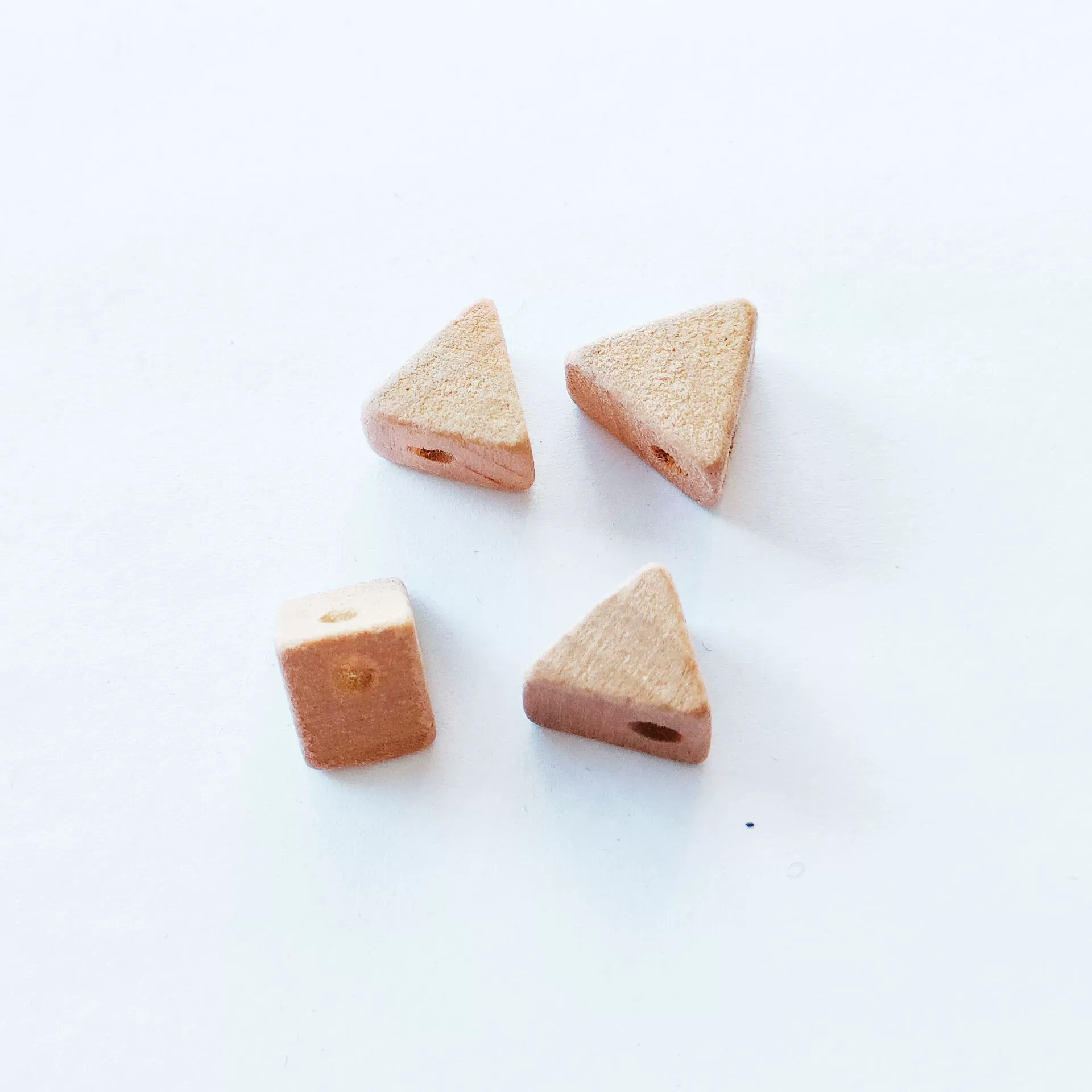 Серьги, клипсы для ушей, аксессуар, креативные деревянные аксессуары, треугольник, DIY, 11 мм