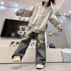 美式棒球服女2025新款春秋季韩系复古条纹休闲宽松学生夹克外套潮