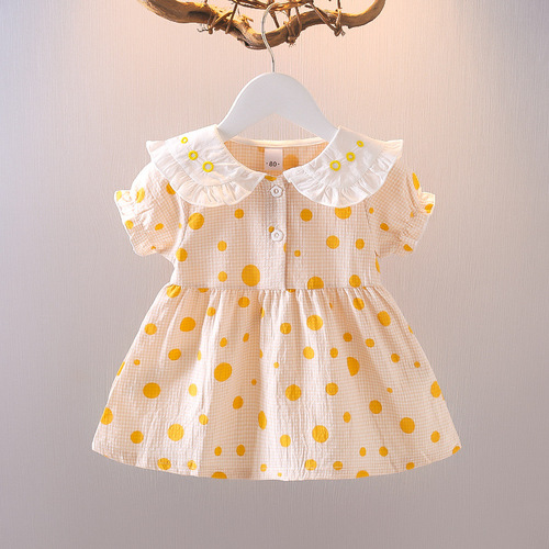 Children's Fashionable Korean Version Summer Outfit  Girls' Dress Summer Infants and Toddlers Cute Baby Girls Princess Dress