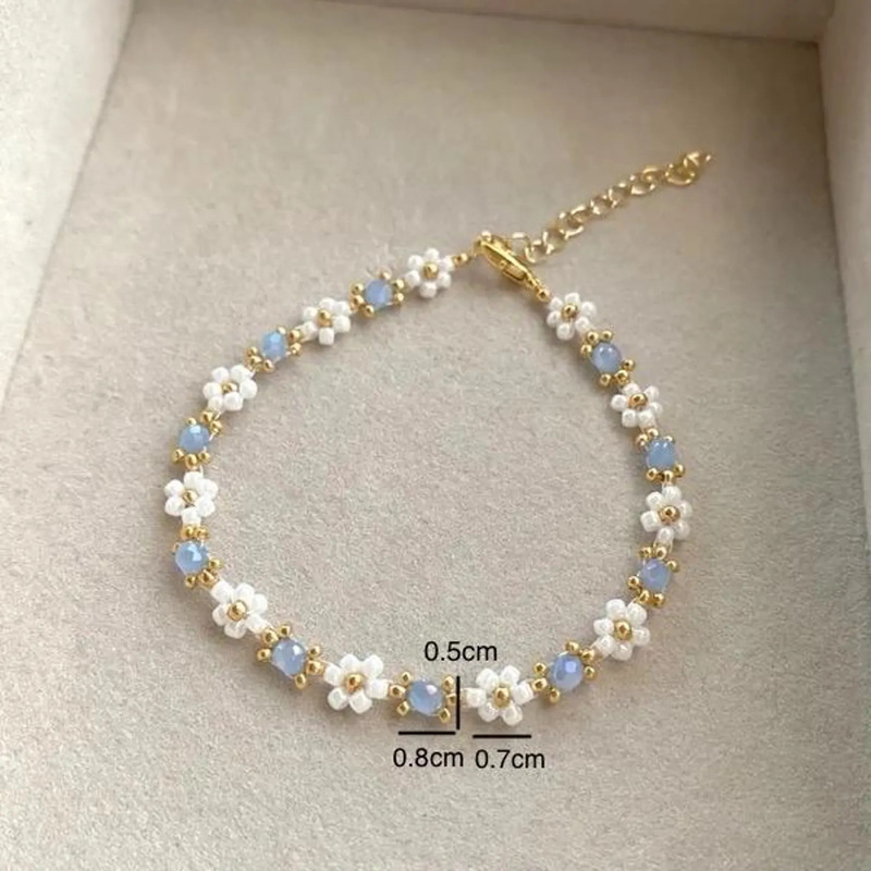 Cross-Border New Product Bohemian Style Colorfulful Millet Bead Bracelet for Women's Holiday Niche Bracelet with Sweet and High-End Temperament