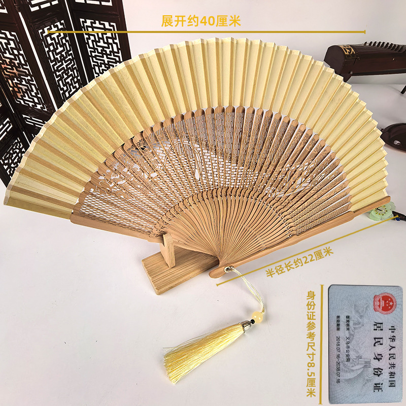 Ventilador antiguo ventilador plegable de verano chino chino cheongsam ventilador plegable de bambú artesanía ventilador pequeño ventilador de baile ventilador image 76