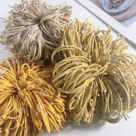 彩色高弹力二合一发绳橡皮筋 DIY发圈 彩色头绳发饰配件材料