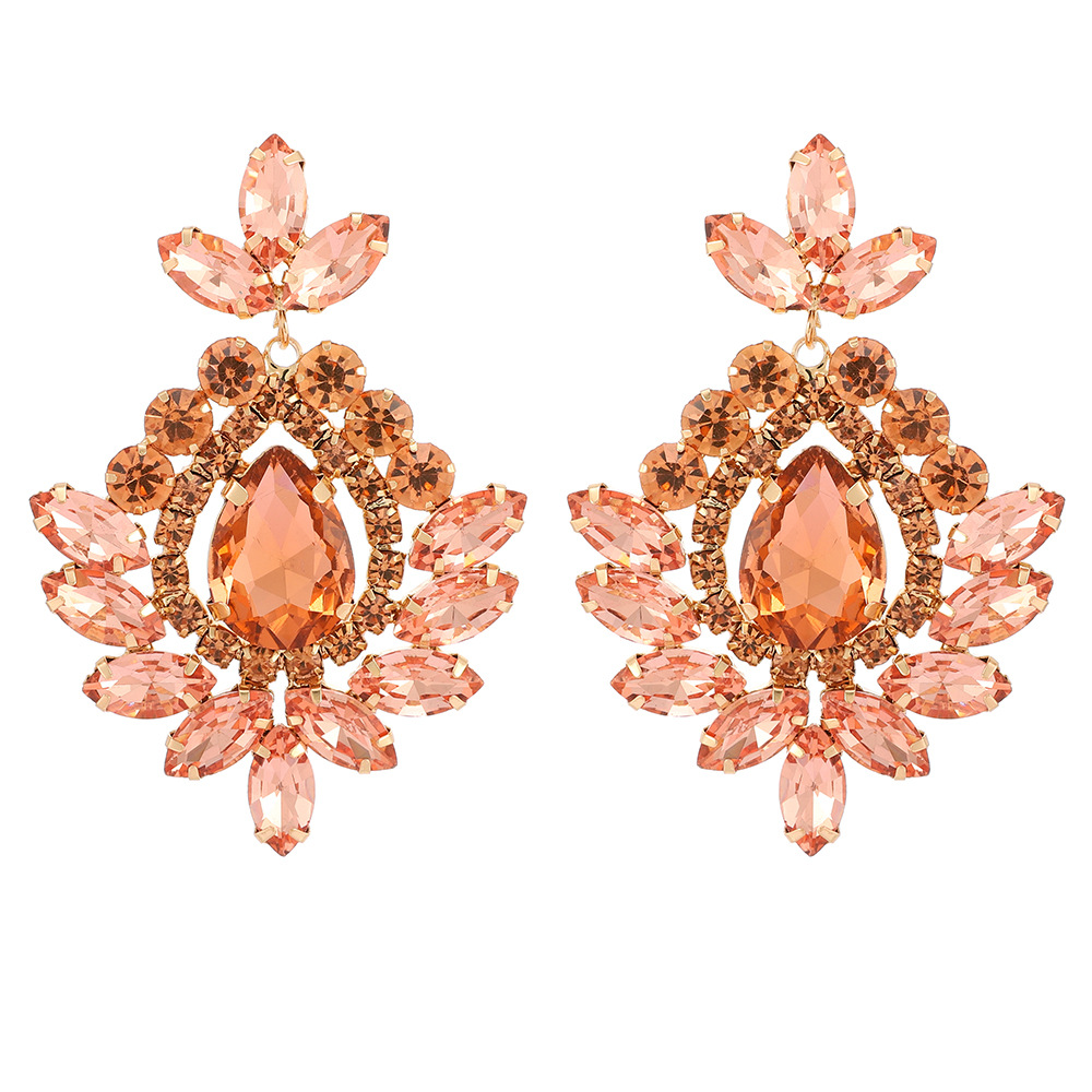 Women'S Gender Retro Style 1 Pair Retro Geometric Glass Plating Women's Drop Earrings