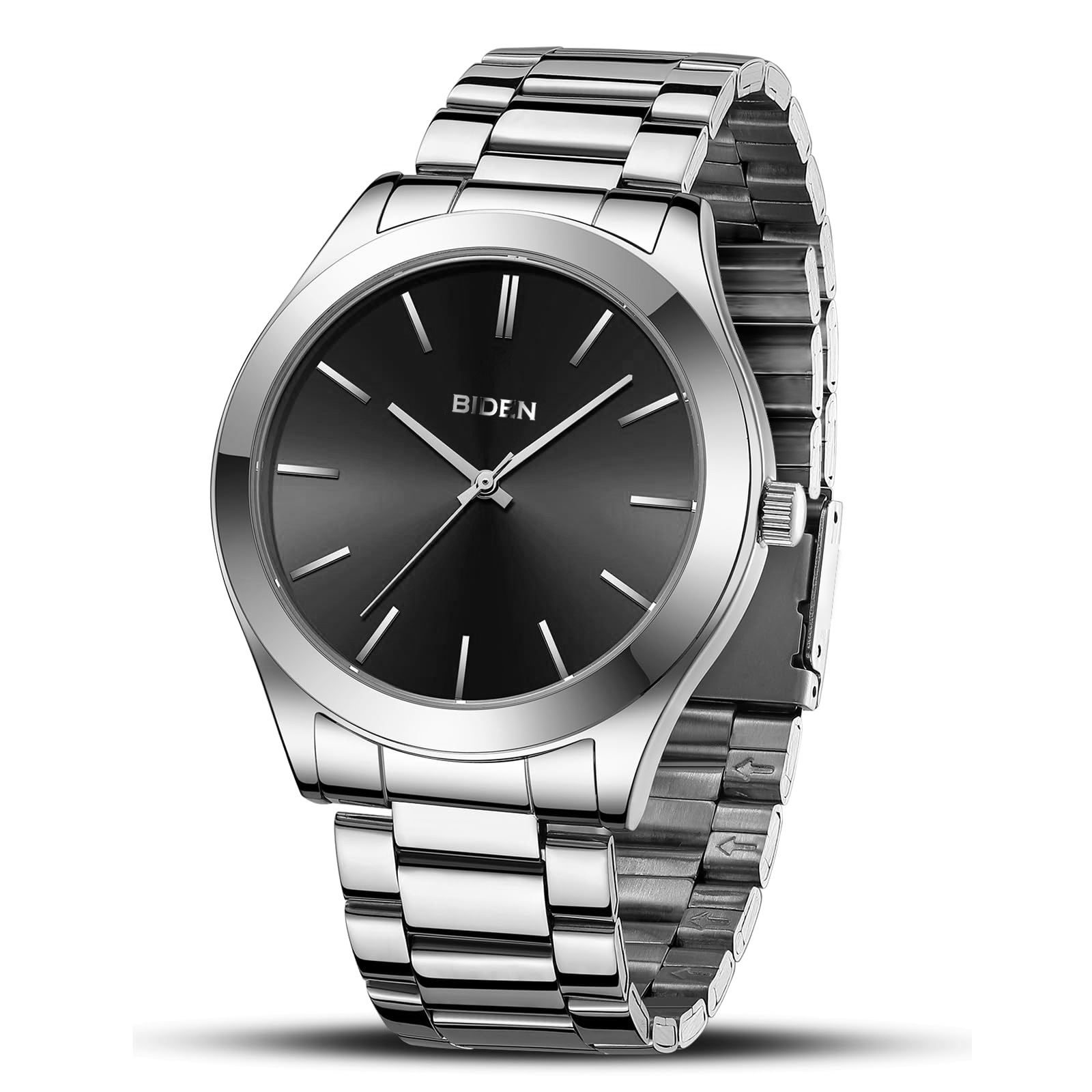 Silver with black surface
