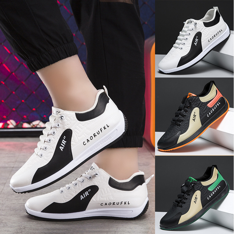 男鞋豆豆鞋跑步鞋男新款時尚潮流韓版休閒男鞋舒適輕便透氣運動鞋