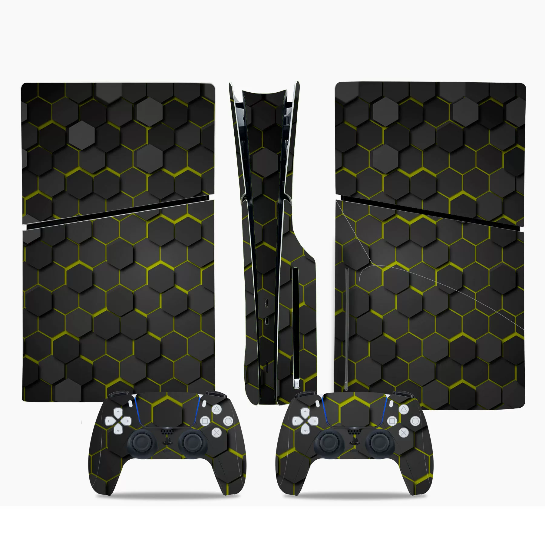 Nаклейка PS5 SLIM полная наклейка на корпус, решетка в клетку, наклейка-пленка защита кожи Limited Skin