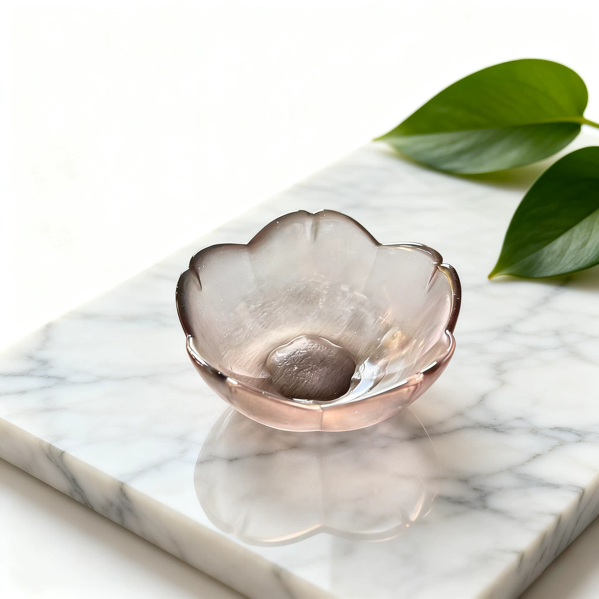 Стеклянная блюдо для соуса сакура, ручной работы форма вишневого цвета, стекло 8–13 см, чашка для макания