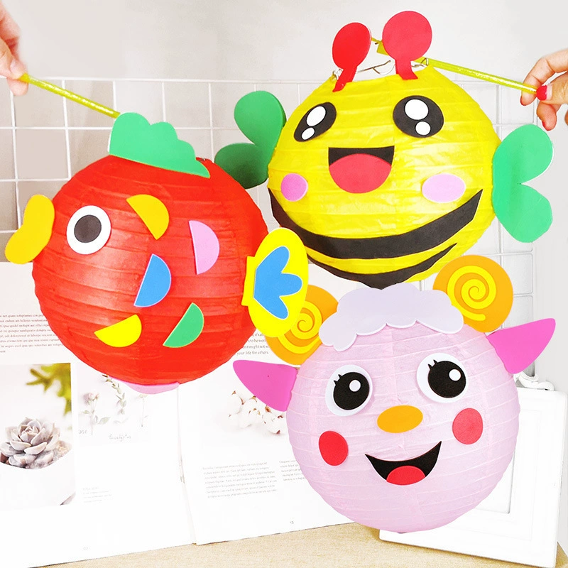 Фонарик для детского сада, мультяшная ручная лампа, игрушка, DIY, рукоделие