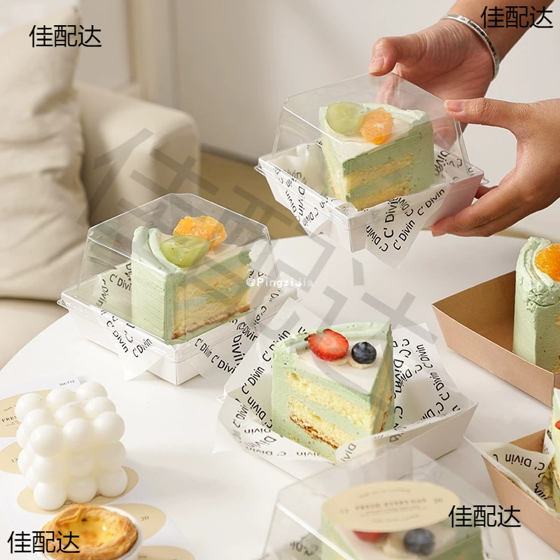 Треугольник нарезанная коробка для торта 3-дюймовая 4-дюймовая нарезанная печатная букета Баскский десерт