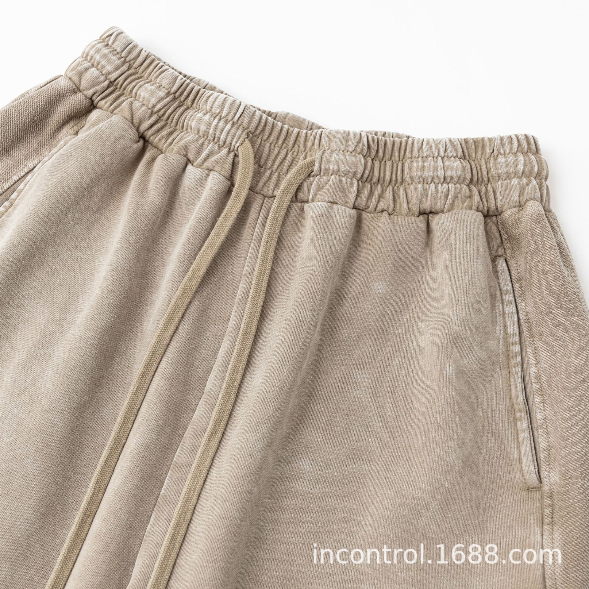 Vintage Distressed Batik Shorts for Men American Trendy Brand Washed Distressed Loose Straight Five-Point Shorts Popular Cross-Border Item