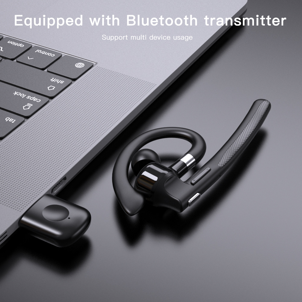 Wireless Bluetooth Hook-on Earphone Business Style With Case_voghion.com