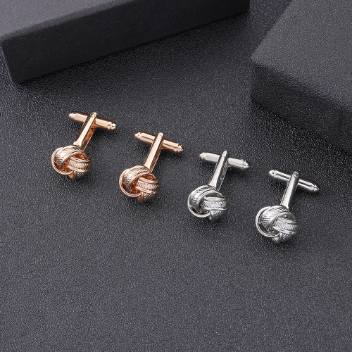 Ebay Cross-border New Product French-style Collar Buttons for Men, Braided Copper Sleeve Pins, Business Gift Manufacturer Wholesale