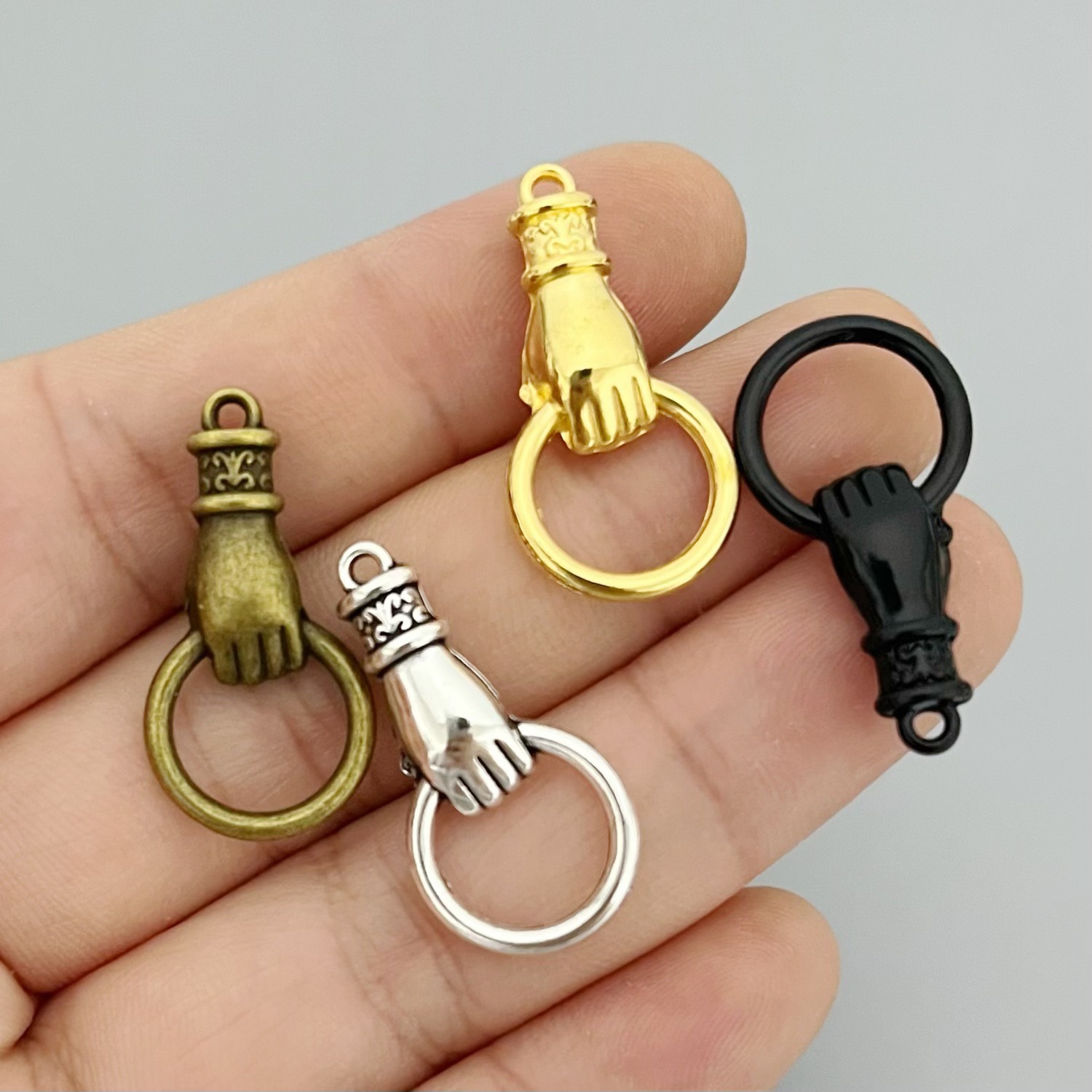 New Alloy Jewelry Accessories Hand-Held Pull Ring Handmade DIY Retro Jewelry Bag Pendant