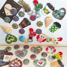 双十一福利多款创意咖啡杯花朵冰淇淋冰箱贴 个性文创开瓶器磁贴