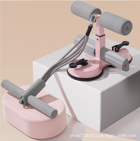 Sit-Up Machine, Home Abdominal Curling Rope, Female Suction Cup Hook Foot Fixing Equipment, Fitness Abdominal Machine