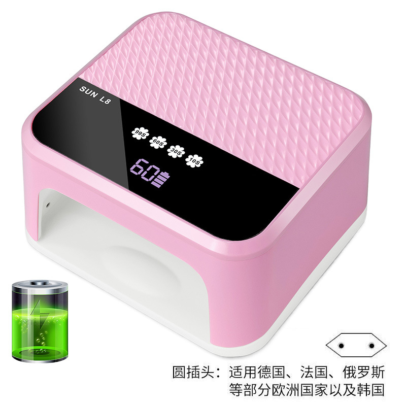 Lámpara de manicura transfronteriza 268W alta potencia luz de terapia de luz de gel de manicura rápida secado luz de horneado UV / LED doble fuente de luz