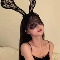 Сексуальное женское белье, униформа, аксессуары для искушения, повязка на голову, кружевная вуаль, маска для глаз для выпускного вечера, маска с кроличьими ушками, королевская маска