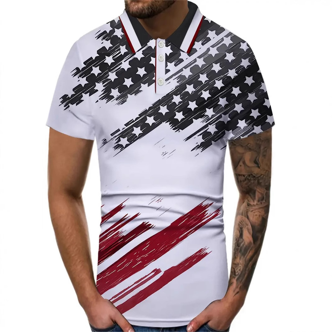 TUME primavera y verano nuevos hombres de manga corta solapa botón polo costura contraste color camisa de fondo MB13