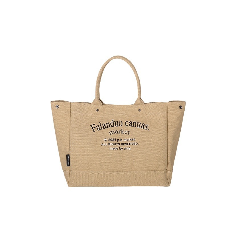 Tote women 2024 new large capacity versatile for spring and summer, shoulder bag, canvas ins commuting bag_voghion.com