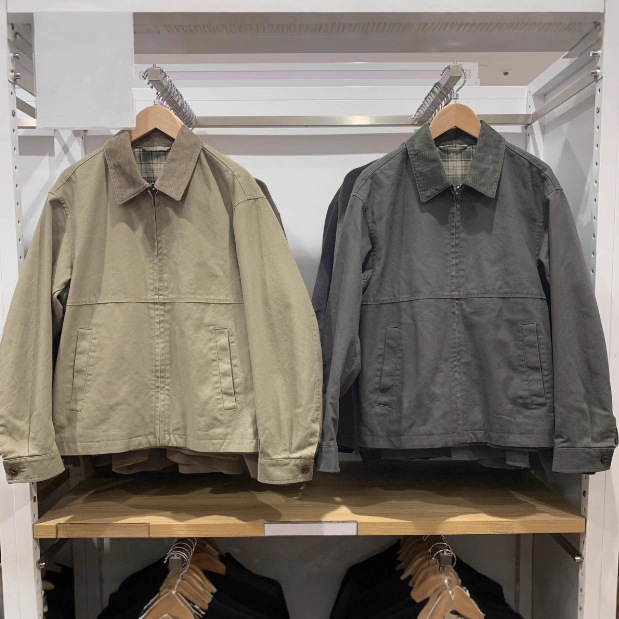 Men's and Women's Casual Zipper Short Jacket Barn Style Lapel Loose Work Jacket 478230 480827