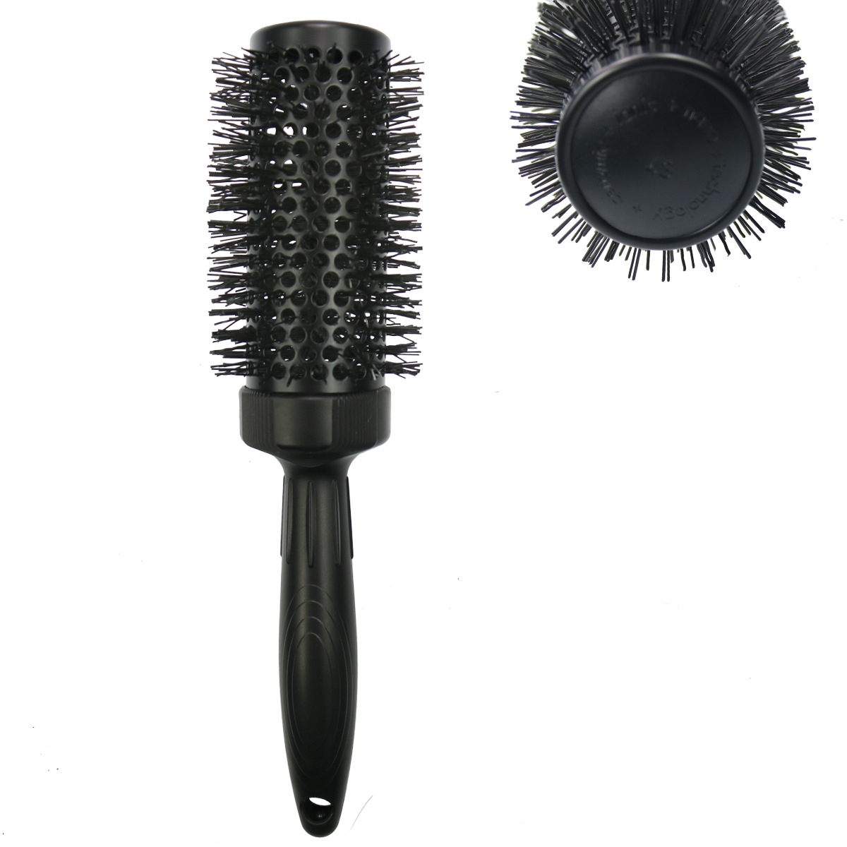 溫變色鋁桶變色尼龍毛變色圓滾梳 大波浪造型梳 耐熱美發(fā)梳陶瓷梳