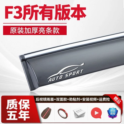 Rain shield, Tang DMI, Han EV, Dolphin - 4-piecesf3-all-versionselectroplated-bright-strips2-stickers