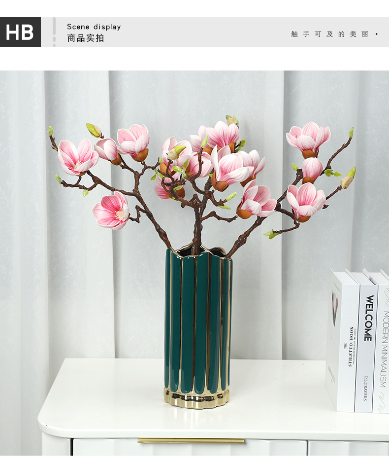 维拓仿真花香水玉兰花  酒店家居装饰高端手感仿真假花 厂家批发详情8