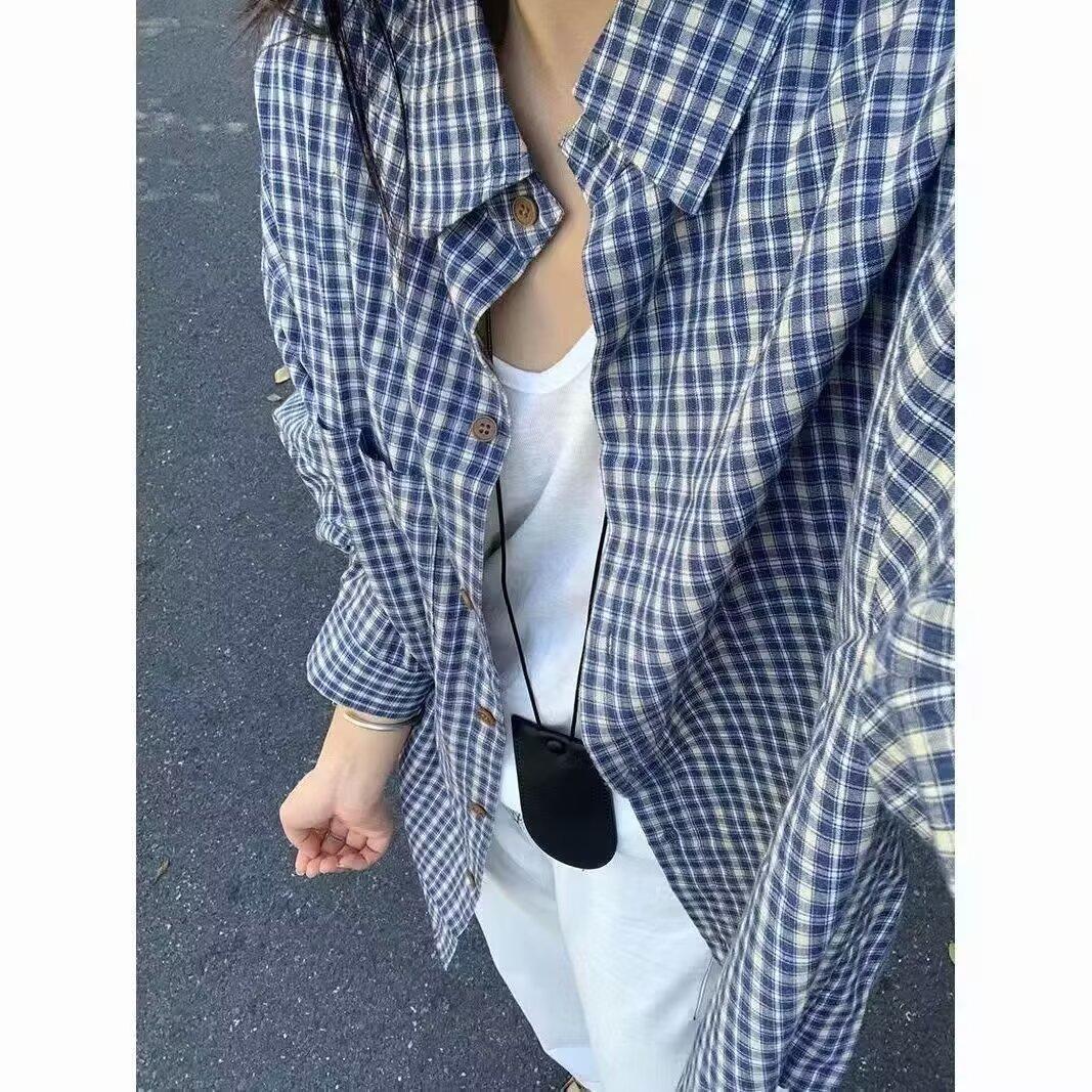 2025 Letter Long Sleeve Shirt Japanese Style Hong Kong Style Ins Loose Shirt Boys Spring and Autumn Fashion All-match Casual Outside