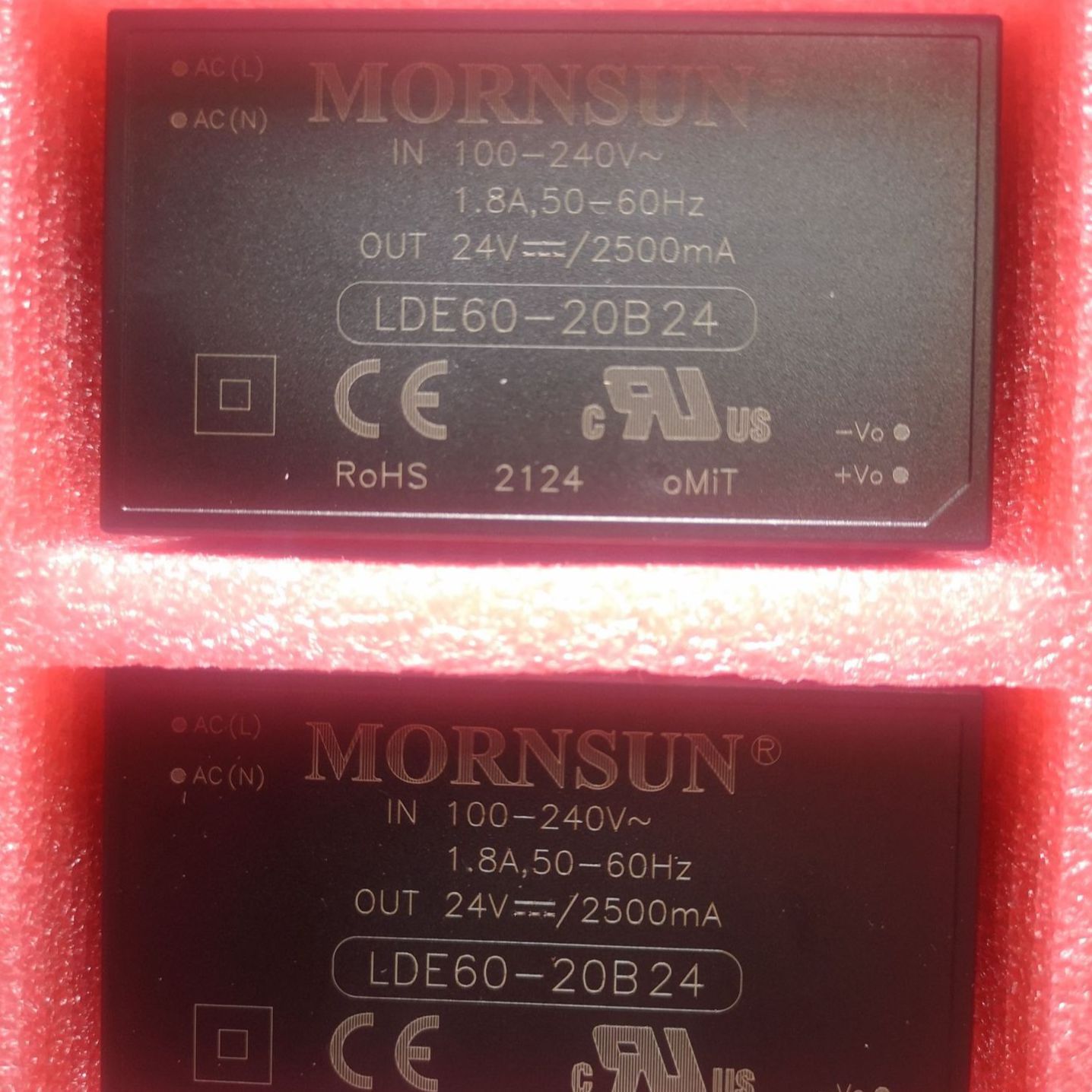 LDE60-20B24  DC-DC电源模块 60W 85VAC~264VAC DIP,87x52mm