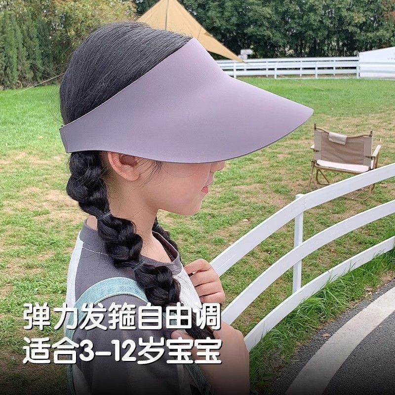 儿童无痕防晒帽亲子款空顶帽女童夏季防紫外线户外太阳遮阳帽轻盈|undefined