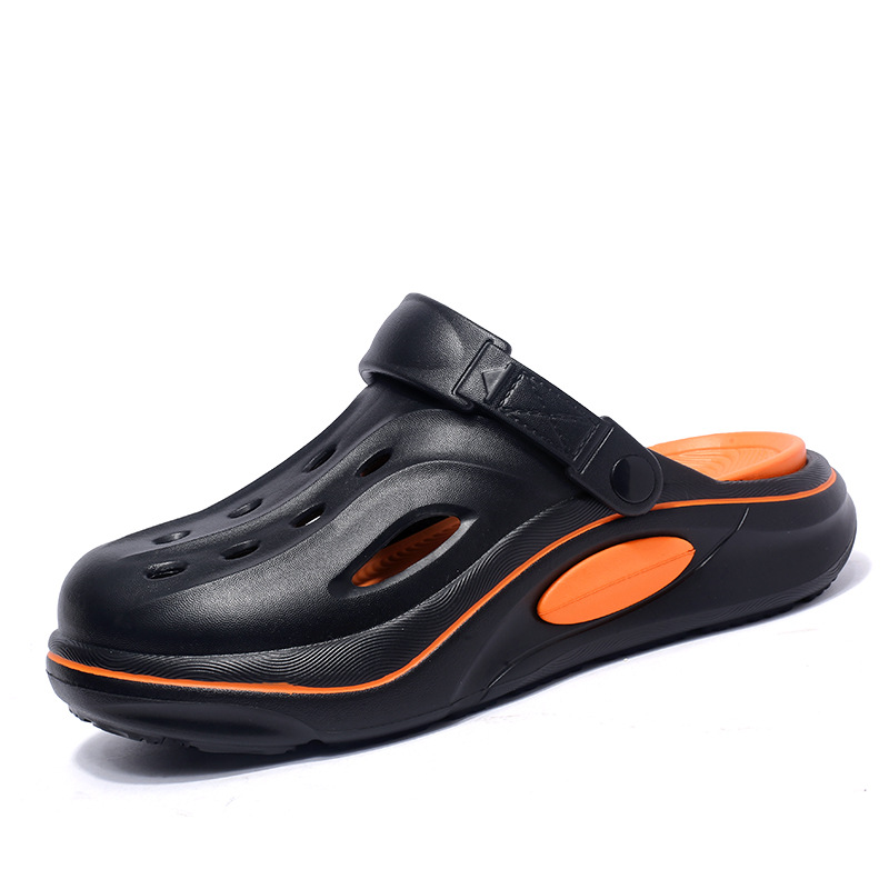 Zapatos con agujeros para hombres, ropa exterior de verano, zapatos casuales de suela blanda, zapatillas Baotou, deportes al aire libre, sandalias de playa de conducción