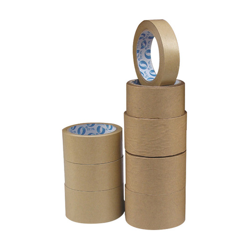 Water-free kraft paper tape, high viscosity, easy to tear, degradable, writeable sealing tape, yellow kraft paper packaging tape
