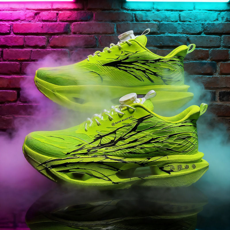 Xunmeng Carbon Plate Running Shoes for Children and Youth, Professional Racing Shock-Absorbing Mesh Breathable Sports Shoes, 2026 New Model