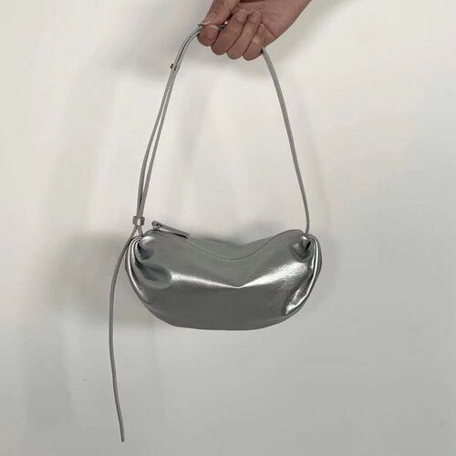Korean PU half-moon women's versatile underarm bag soft leather dumpling bag single shoulder crossbody bag