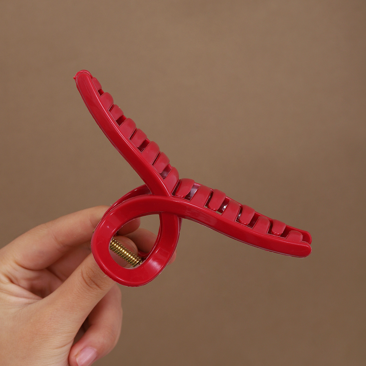 Clip de agarre de silicona suave coreano para niños, clip de tiburón fino, clip de cabello anti-caída grande, clip de cabello anti-fragible, clip de cabello para la cabeza trasera