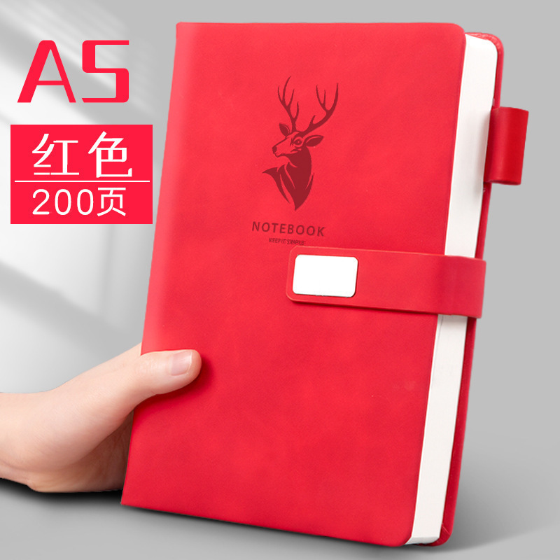 ビジネスノート a5 卸売レザーバックル付きメモ帳厚みのある高価値ノートブック b5 小さなノートブック|undefined