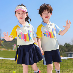 Children's Day Kindergarten Spring and Autumn Uniforms College Sports Meet Suit Primary School Class Uniforms Summer Four-Piece Set
