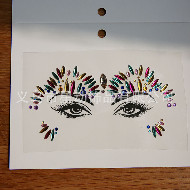gems face sticker �¿�ѹ����ˮ��ü��������װ������diy HF-89