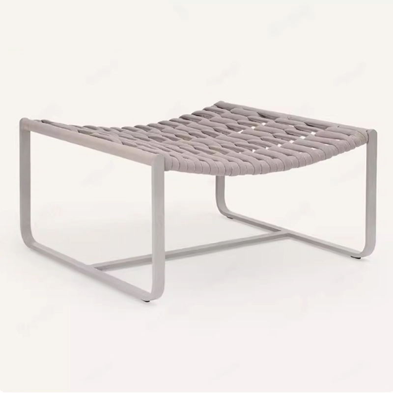 Sofá de ocio al aire libre a prueba de agua y protección solar al aire libre patio sala de sol pedazos de caña se puede acostar terraza silla de caña