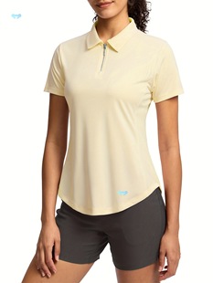Women's Quick Dry Golf Shirt Bright Pink Short Sleeve Cross-Border