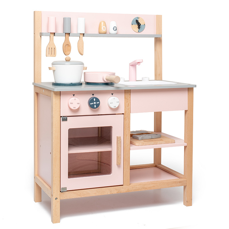 Nuevo niño de madera simulación mini cocina bebé juego de cocina simulación de cocina juguetes venta directa de fábrica