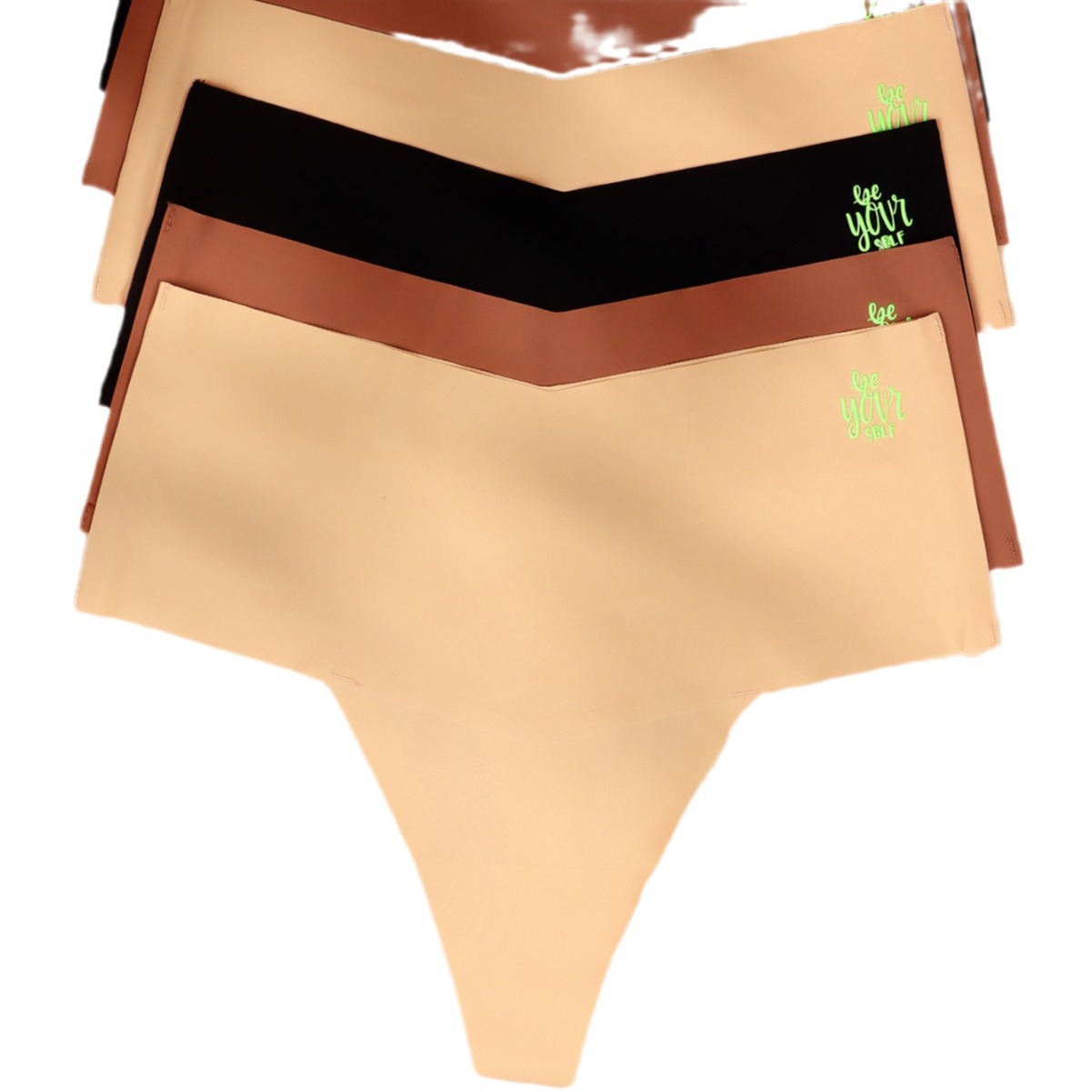 Bragas sin costuras de seda de hielo de una pieza, tanga de cintura en V sexy, entrepierna de algodón, bragas de mujer, calzoncillos finos de verano