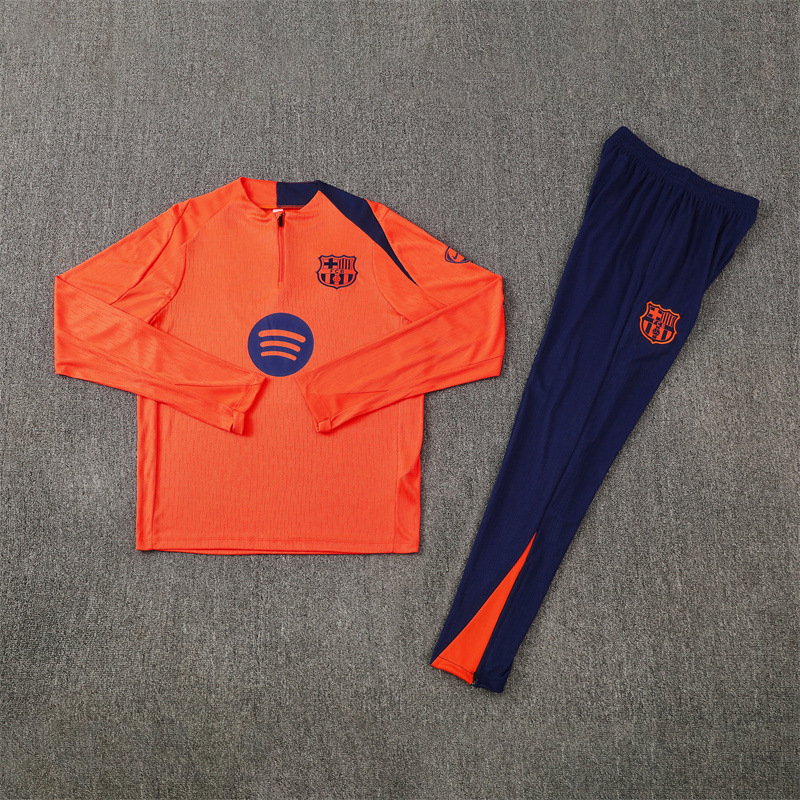 Barça camiseta de entrenamiento de fútbol adulto hombre niño juego de invierno Barça juego de manga larga número de impresión