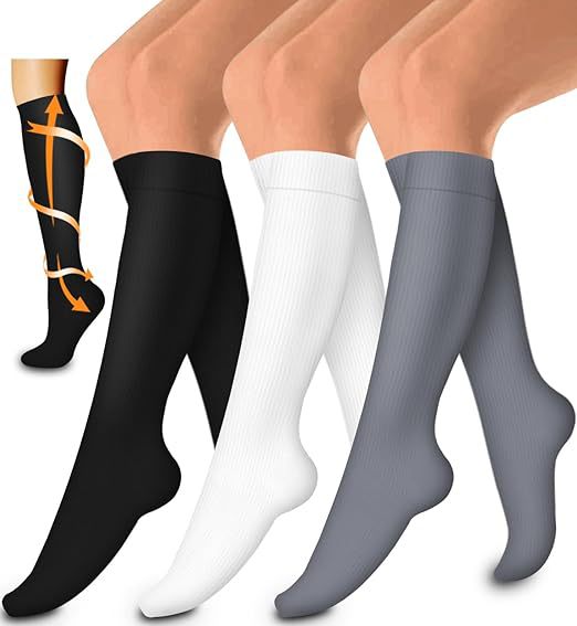 Calcetines de compresión transfronterizos Calcetines de pantorrilla Calcetines elásticos Deportes Ciclismo Correr Calcetines de yoga Calcetines de compresión de tubo largo para hombre Spot para mujer