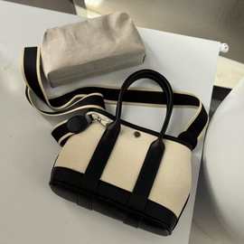 2026春夏新款休闲百搭简约时髦帆布花园包小号手提包斜挎包包女包