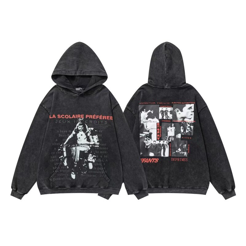 Cross-Border High-End Version Erd Brand New Model Celebrity-Inspired Dream Queen Life Print Hooded Sweatshirt for Men and Women Cross-Border High-End Version Erd Brand New Model Celebrity-Inspired Dream Queen Life Print Hooded Sweatshirt for Men and Women