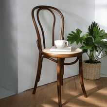 曲木餐椅咖啡圆背藤椅法式复古茶室阳台靠背椅索耐特椅厂家批发