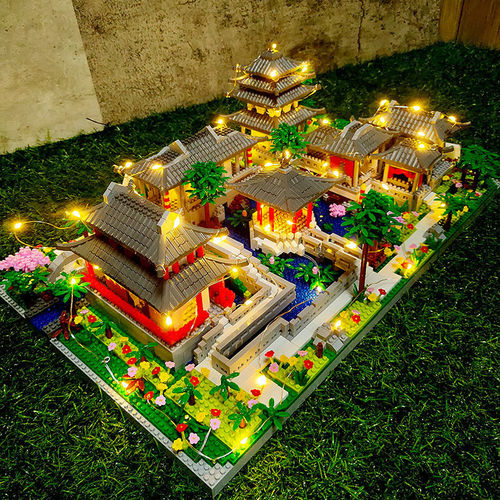 Compatible with LEGO Suzhou Garden Chinese style building adult educational micro-particle assembled building blocks toy ornaments model