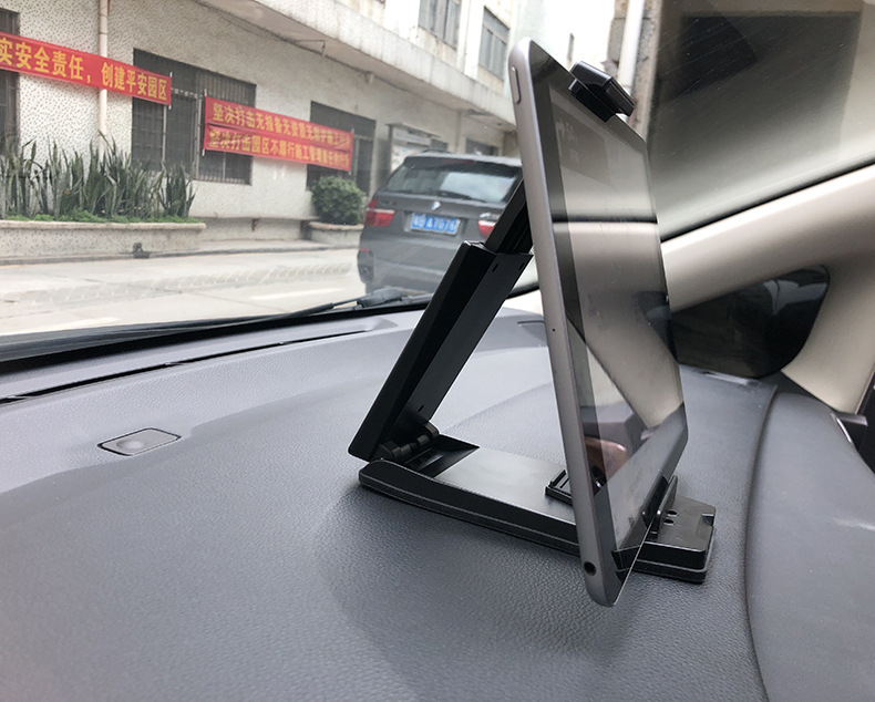 Wholesale car mobile phone bracket car central control instrument panel telescopic navigation silicone anti-slip pad base flat bracket