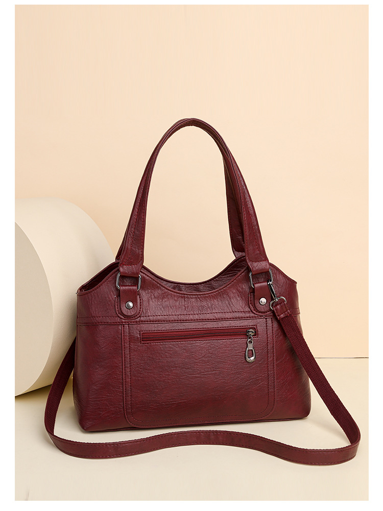 Frauen Tasche 2023 Neue Single Schulter Diagonal Straddle Handheld Tote Tasche frauen Große Kapazität Gewaschenes Leder Tasche Frauen der Tasche_voghion.com